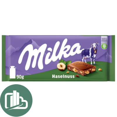 Милка 90гр дробленный фундук  1/24