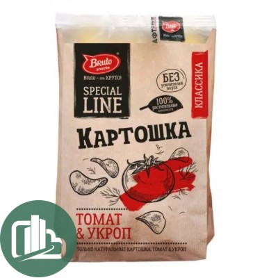 БРУТО КРАФТ Картошка жареная томат и укроп 100гр 1/20