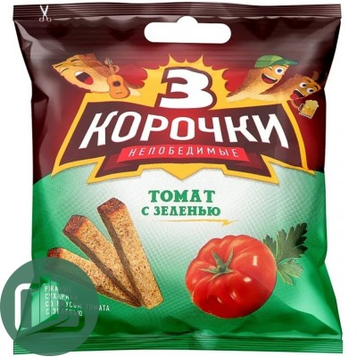 Три корочки 40 гр Томат с зеленью 1/30