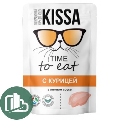 Кисса 75гр в соусе Корм для кошек Курица 1/28