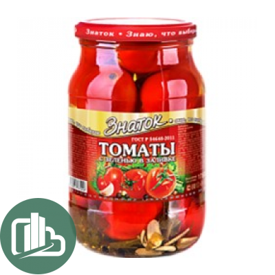 Знаток томаты с зеленью в заливке 1,800гр 1/5