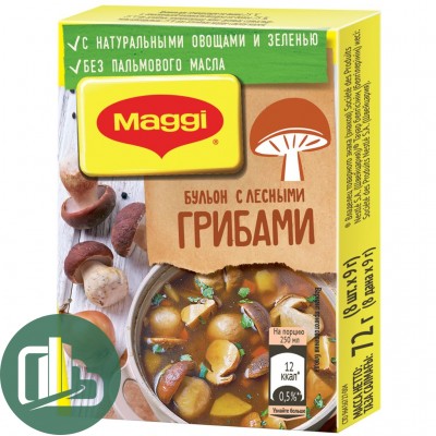 МАГГИ Бульон Лесн Грибами Кубик 72гр 1/20