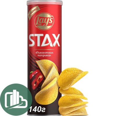 Лейс STAXX 140г 1/9 Паприка 