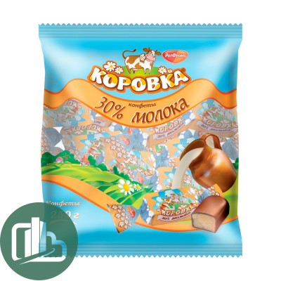 ФАСОВКА  Конфеты Коровка 30% молока 250гр РФ 1/12