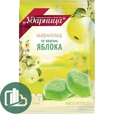 Мармелад Ударница 325гр Яблоко 1/12