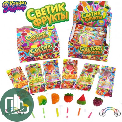 Канди Мастер Карамель Светик Фрукты 10гр 1/30 (24)