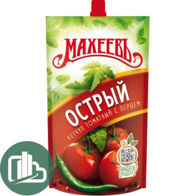 Махеевъ Кетчуп Томатный ОСТРЫЙ 300гр 1/16 дой-пак
