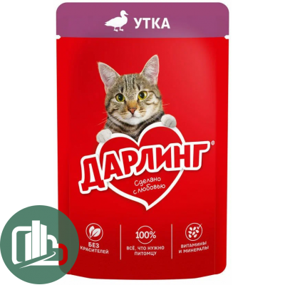 ДАРЛИНГ 75гр Корм для кошек Утка 1/26