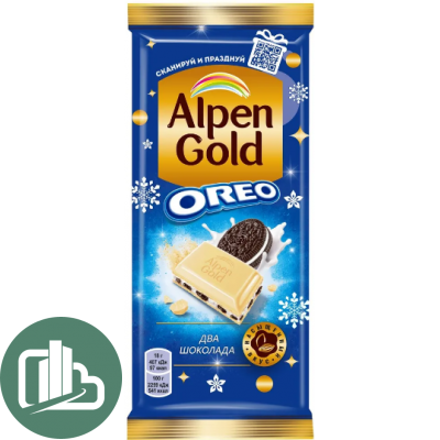 Альпен-Голд 90гр OREO Белый Молочный 1/19