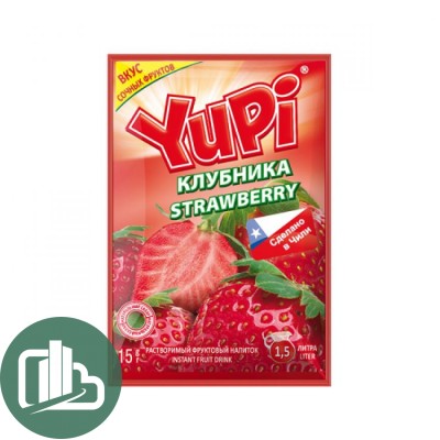 Напиток растворимый YUPI  Клубника 15г 1/24(6)