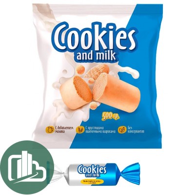 Яшкино Конф. 500гр Cookies and milk 1/12