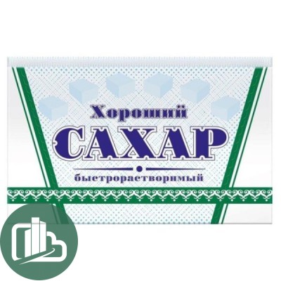Сахар белый кусковой "Хороший" 1кг 1/20