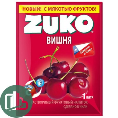 ZUKO растворимый напиток вишня 25гр 1/12 (8)