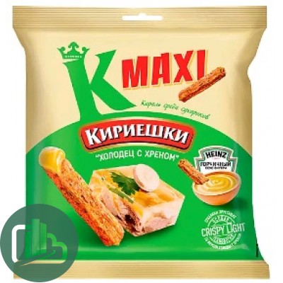 Яшкино Кириешки Maxi 50гр+25мл Холодец хрен+Горчичный соус 1/32
