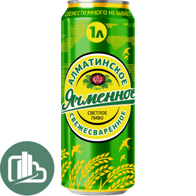 MSK Алматинское ячменное 1л ж/б 1/12