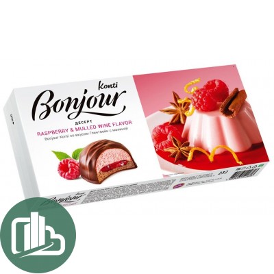 Десерт Bonjour суфле 232гр Малиновый чезкейк 1/9