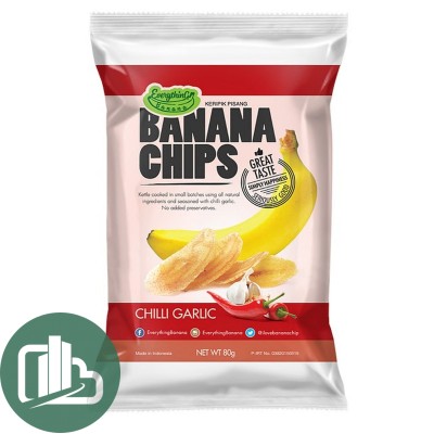 Банановые чипсы Everything Banana чили и чеснок 80гр 1/12