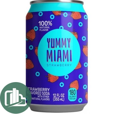 Напиток YUMMY MIAMI STTAWBERRY 355мл 1/12 ж/б США