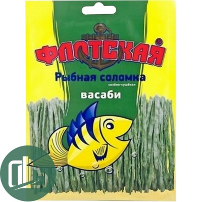 ФЛОТСКАЯ Соломка рыбная 15гр со вкусом васаби 1/70