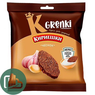 Яшкино Кирешки гренки Чеснок+Сметана 45гр + 25гр 1/28