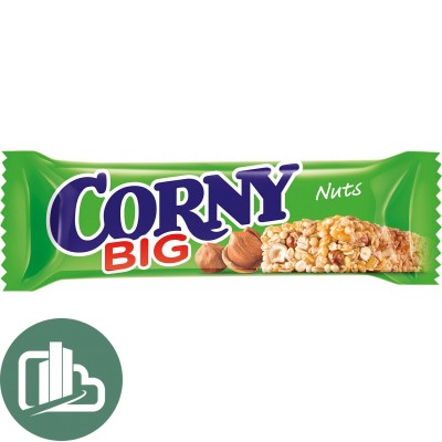 Злаковый батончик Corny Big с лесным орехом 50г 1/24