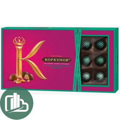 Коркунов 165гр из тёмного и молочного шоколада Ореховый 1/10