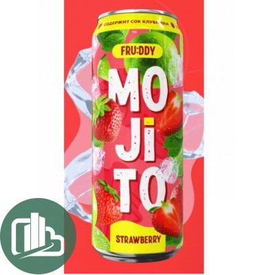 Мохито FRUDDY 0,45л 1/12 ж/б Клубника 