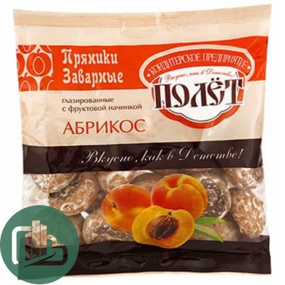 Пряники Полёт Абрикос 300 гр. 1/15