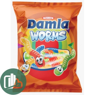АТВ Жевательный мармелад 80гр DAMLA Червячки 1/12