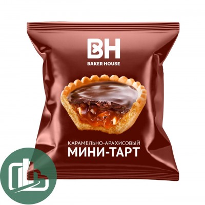 Мини Тарты BH 40гр С карамельно-арахисовой начинкой 1/24