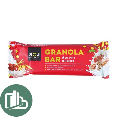Бат. Злаковый Granola Bar йогурт с вишней 40 гр 1/12