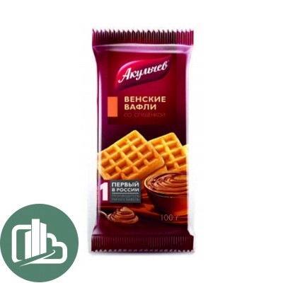 Вафли Венские сгущенка 100гр. 1/22 Акульчев