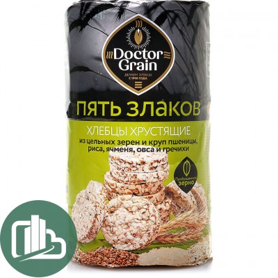 Хлебцы Doctor Grain 5 злаков 80гр 1/25