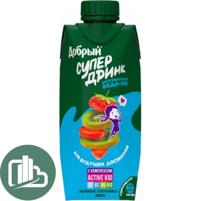 Добрый 0,33л Супер дринк 1/12 Клубника-Киви