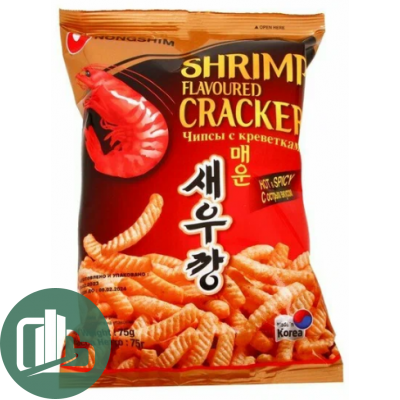 Чипсы Nongshim Нонг Шим Креветка острая 75гр 1/20