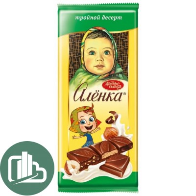 Аленка 85гр Шоколад молочный с начинкой Тройной десерт 1/10