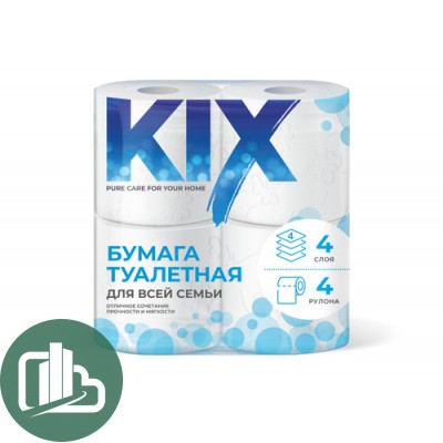 Туалетная бумага Для всей семьи 4сл 1/4 рул