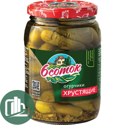 6 Соток Огурчики Соленые 720гр 1/12