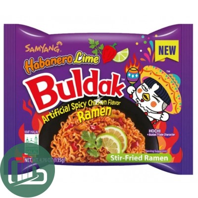 Лапша БП КОРЕЯ SAMYANG BULDAK 135гр ПАКЕТ Халапеньо Лайм 1/40