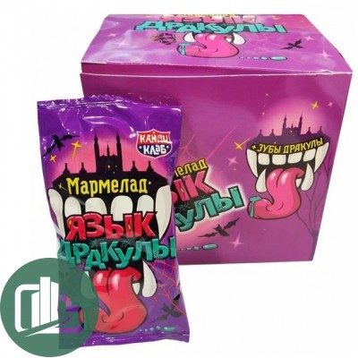КАНДИ КЛАБ Жевательный мармелад 8гр Язык Дракулы 1/30 (8)