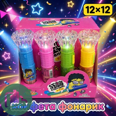 ТМ Жевательная конфета 18гр Фонарик 1/12 (12)