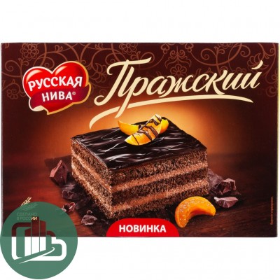 Торт "Русская Нива" Пражский 400гр 1/12