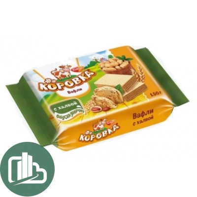 Вафли Коровка 150гр Халва 1/22