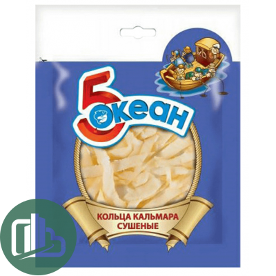 Кольца Кальмар сушеный  "5 океан" 20гр 1/40