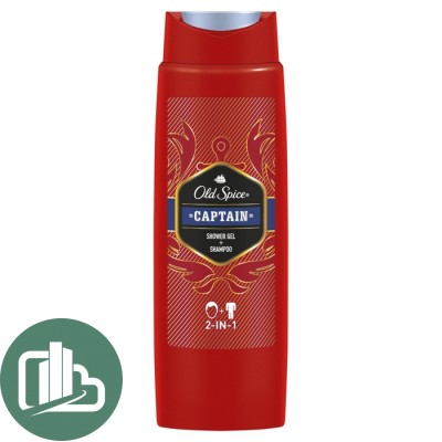 Гель для душа +шампунь Old Spice CAPITAN 400мл