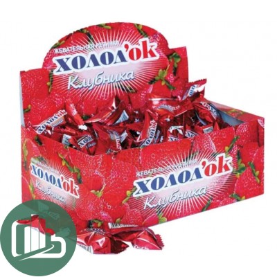 Холодок Жевательная резинка 3,5гр Клубника 1/100 (20) CG-168