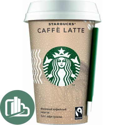 Молочный кофейный напиток STARBUCKS CAFFE LATTE 220мл 1/10