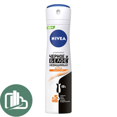 Антиперспирант Nivea Чёрное и Белое Невидимый Clear 150ml 