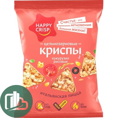 Чипсы "Happy Corn" 50гр Итальянская пицца 1/18 Happy Crisp