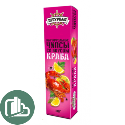 Чипсы Картофельные со вкусом краб 50гр 1/25